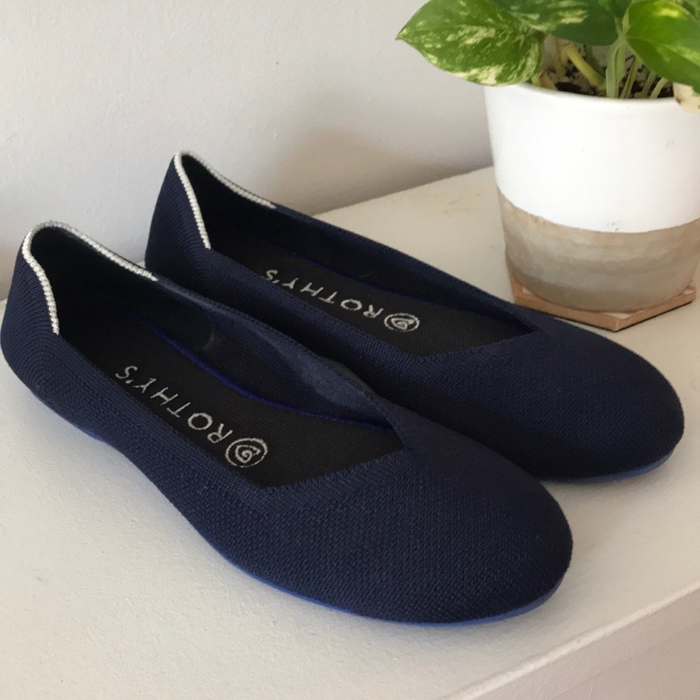 ROTHY’S Rounded-toe Flat | Maritime Navy | Sz 6.6